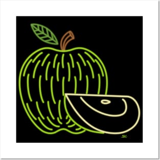 Neon Green Apple Posters and Art